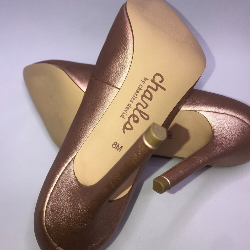 Charles by Charles David Leather Rose Gold Pumps SIZE 8 - Picture 9 of 9